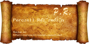 Perczell Rézmán névjegykártya